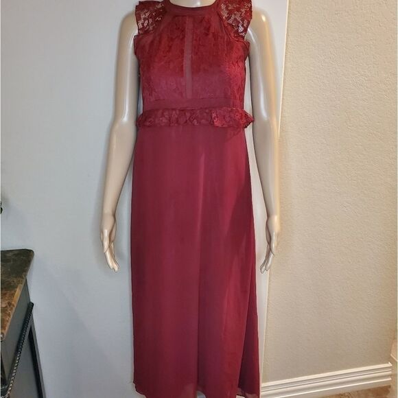 Bari Jay wine color JUNIOR BRIDESMAID dress - Picture 7 of 8